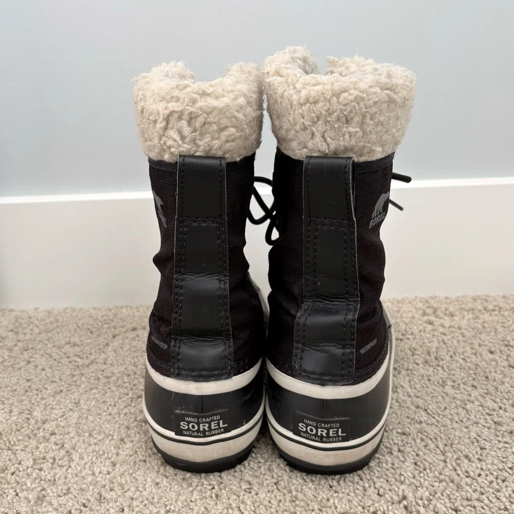Sorel Winter Carnival Black Lace-Up Snow Waterproof Boots Outdoors Active Size 7 - Picture 7 of 15